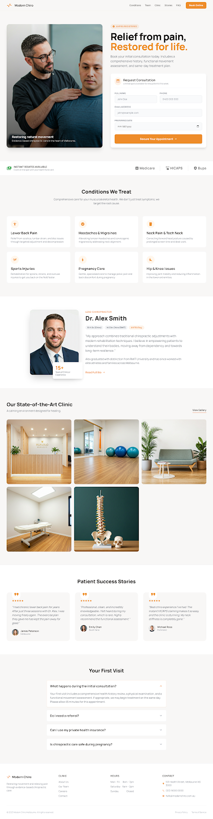 Chiropractor Website Design