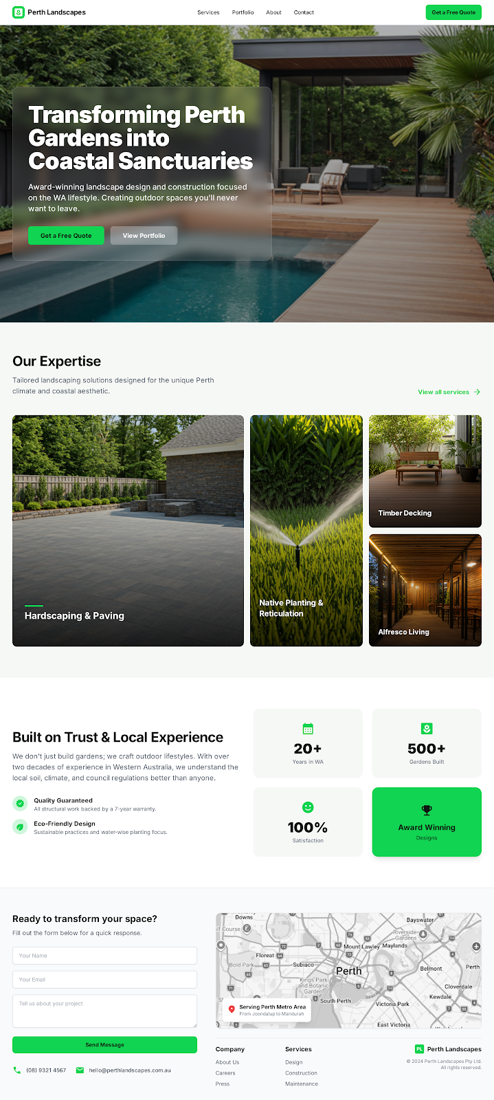 Landscaper Website Design