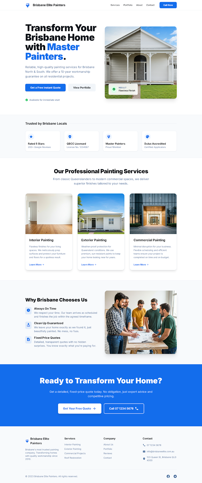 Painter Website Design
